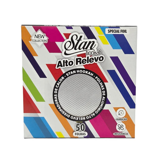 Caixa Stan Folha de Aluminio Alto Relevo 50 unidades